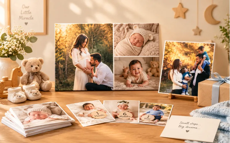 From Maternity to Milestone with Personalised Photo Products for Your Baby
