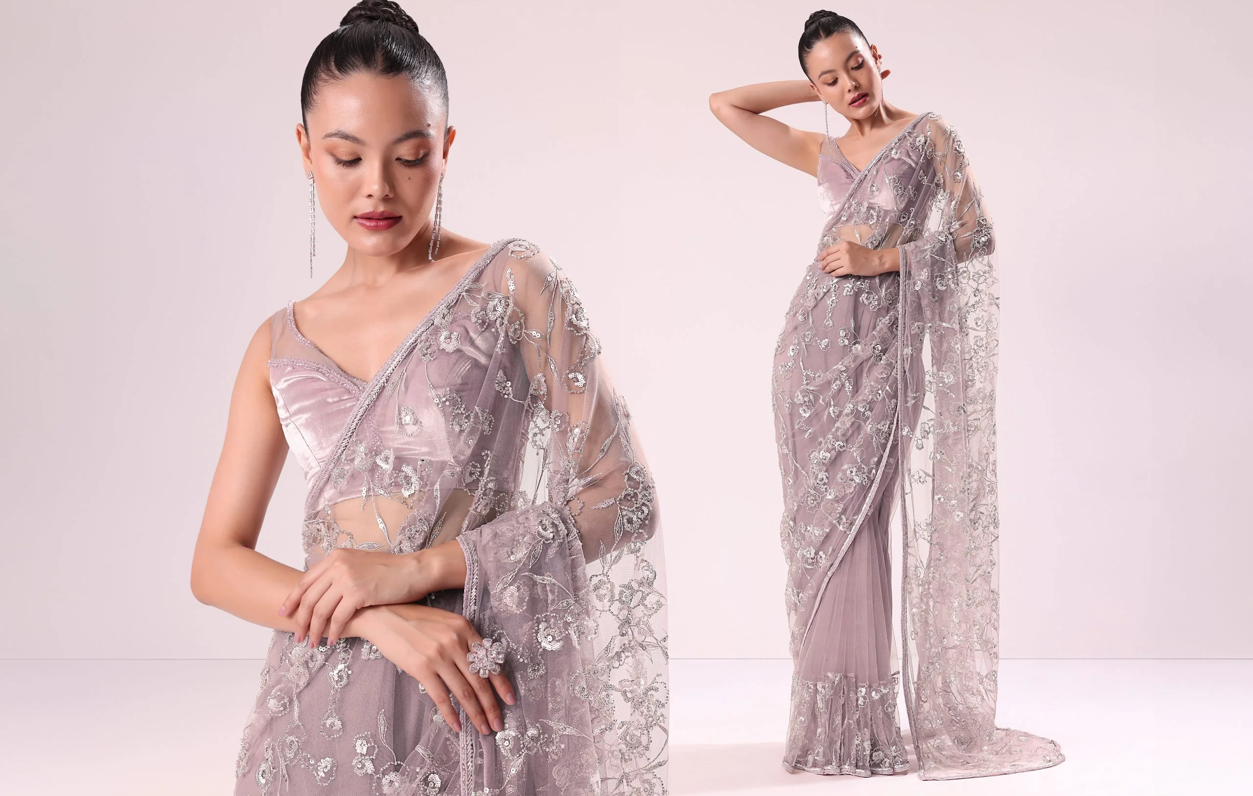 How to Style Net Blouses for Weddings, Parties & Festivals