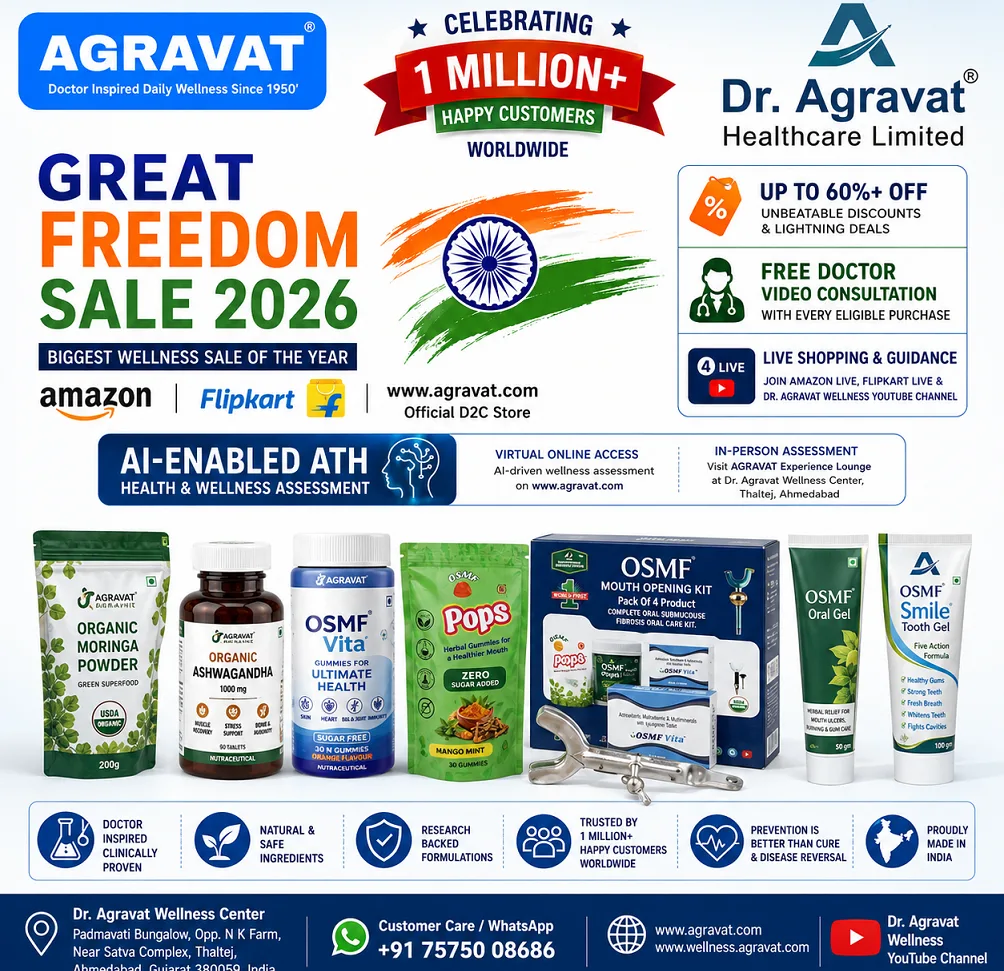 AGRAVAT® and Dr Agravat Healthcare Limited Announce Mega Freedom Sale 2026 Deals on Amazon, Flipkart, and Direct-to-Consumer Store