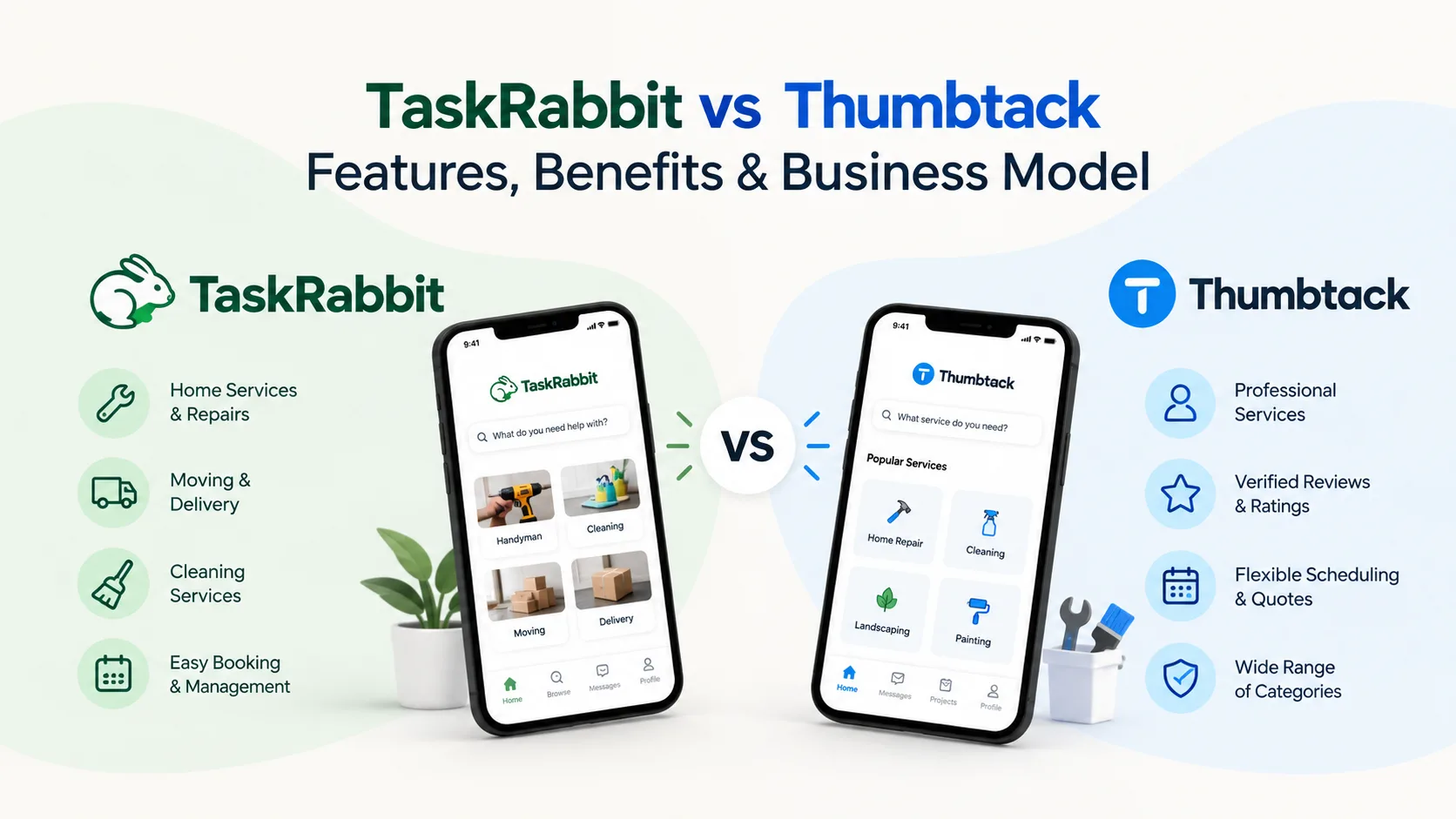 TaskRabbit vs Thumbtack: Features, Benefits & Business Model