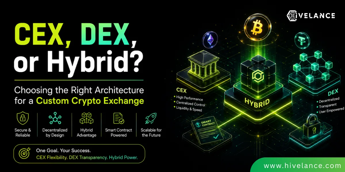 CEX, DEX, or Hybrid? Choosing the Right Architecture for a Custom Crypto Exchange