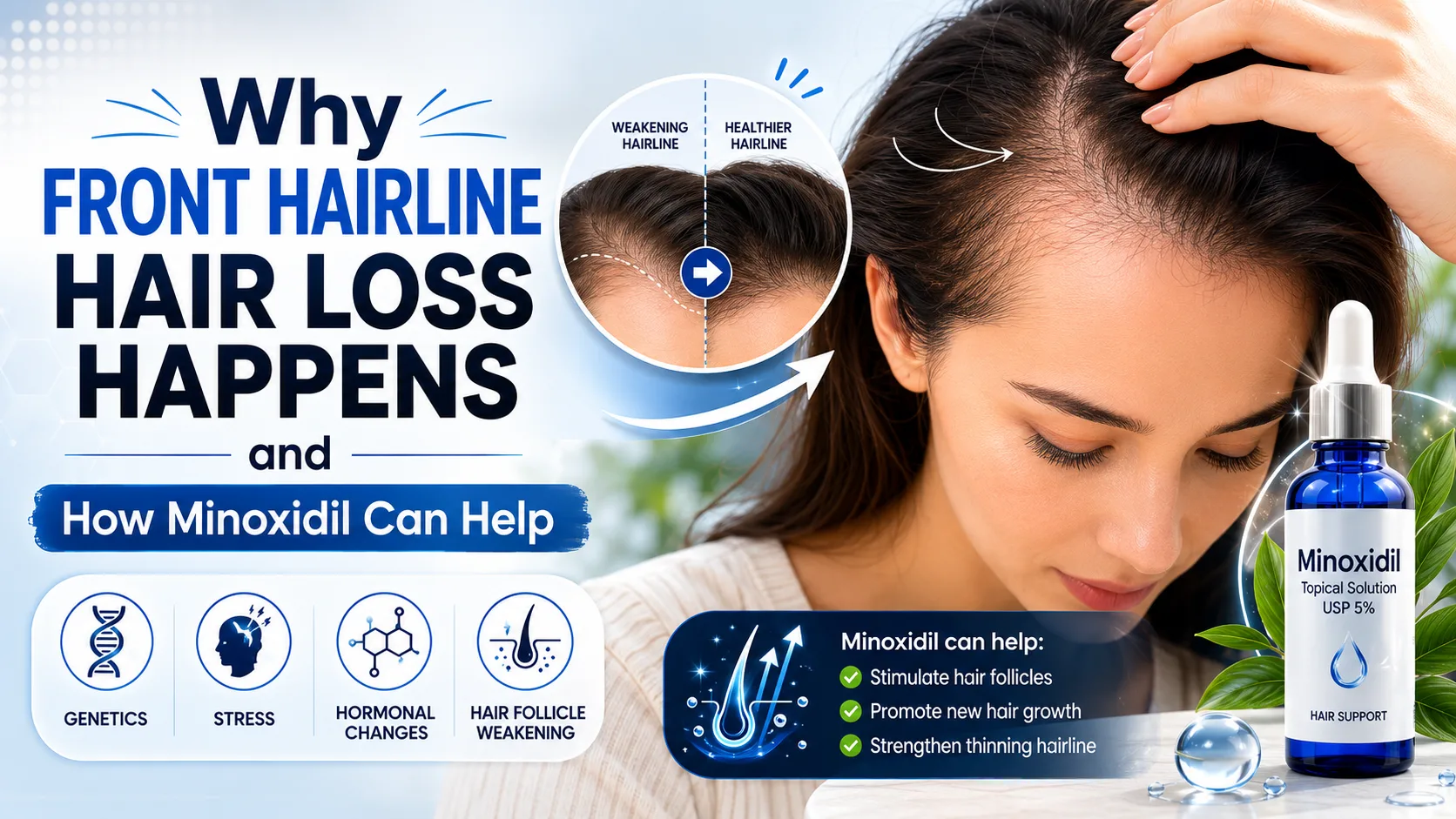 Why Front Hairline Hair Loss Happens and How Minoxidil Can Help