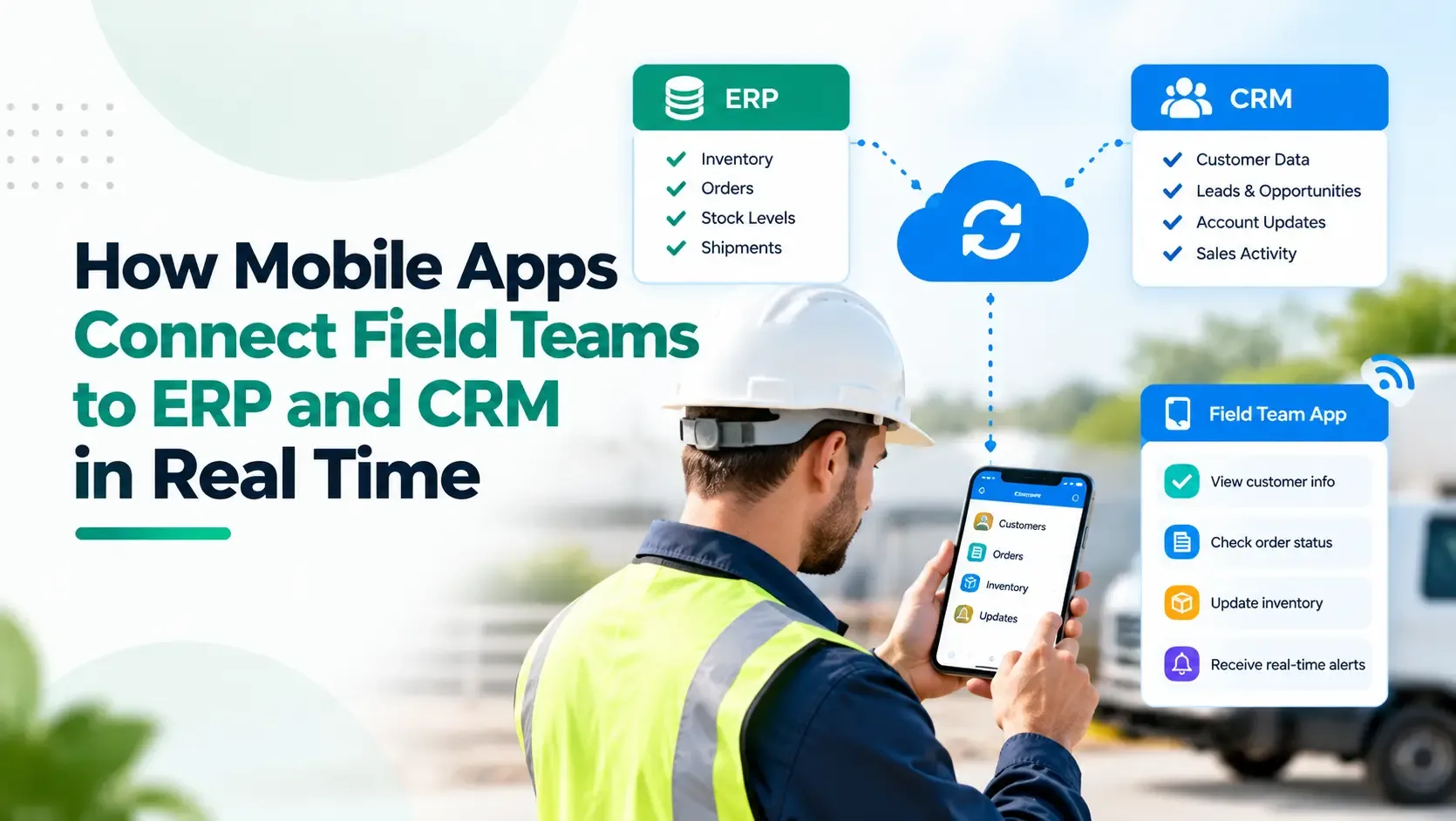 How Field Teams Can Work Inside Your CRM and ERP From a Mobile App