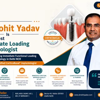 Why Dr. Rohit Yadav Is India’s Best Immediate Loading Implantologist — Mastering Immediate Functional Loading Implantology in Delhi NCR as a Certified CorticoBasal® Implantologist