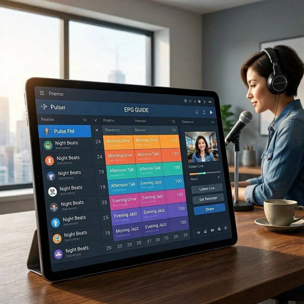 Create an Online Radio Station Using an EPG TV Guide for Seamless Scheduling
