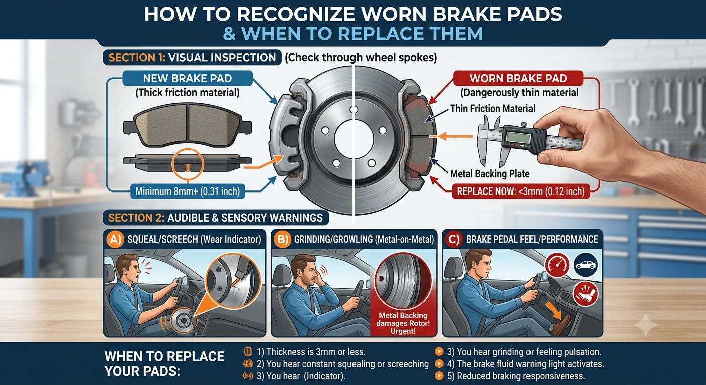 How to Recognize Worn Brake Pads and Know When to Replace Them