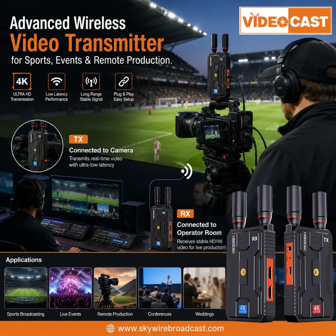 Advanced Wireless Video Transmitter for Sports, Events & Remote Production