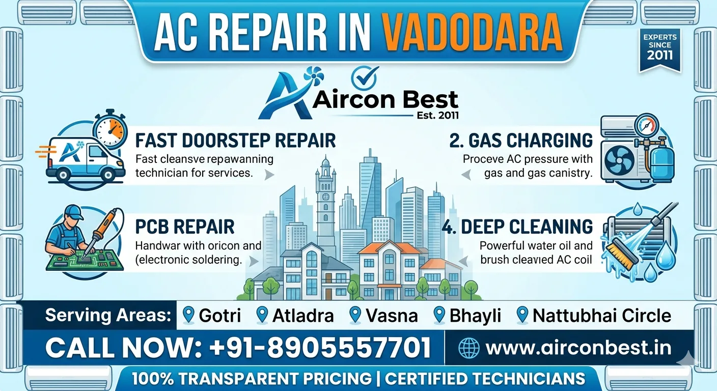 Complete Guide to AC Service in Vadodara: Everything You Need to Know (Airconbest)