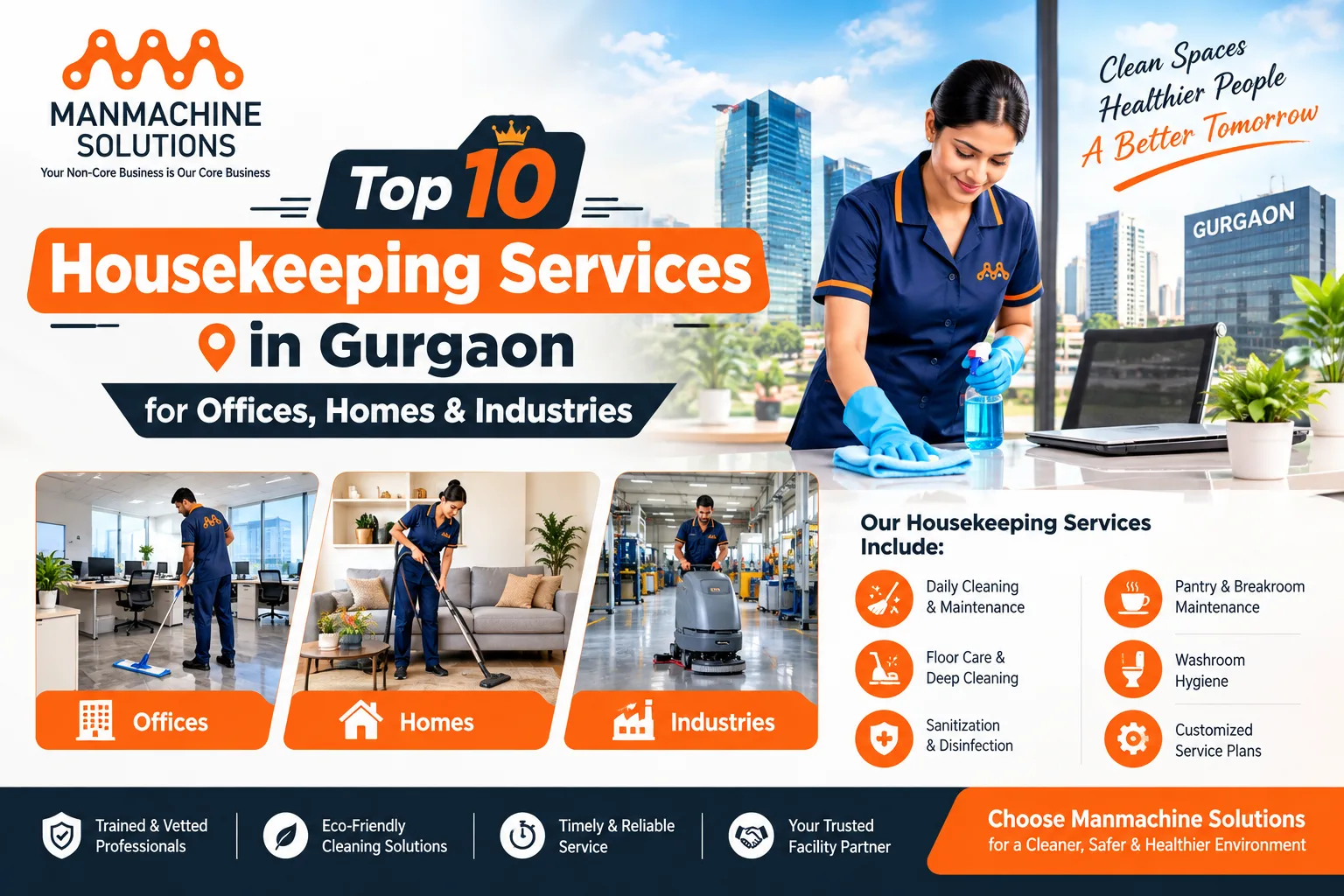Outsourcing Housekeeping Services in Gurugram for Clean & Hygienic Workplaces