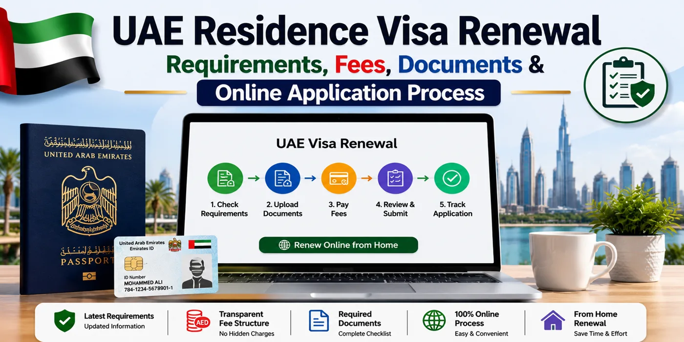 UAE Residence Visa Renewal 2026: Requirements, Fees, Documents & Online Application Process