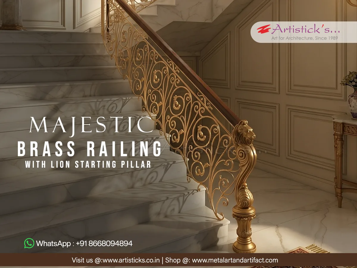 Elevate Your Interiors with Elegant Brass Railing Designs