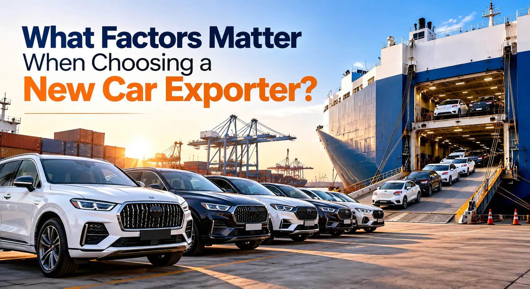What Factors Matter When Choosing a New Car Exporter?