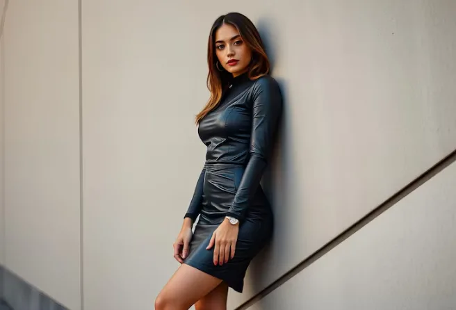 How ClamentCustomLeather Crafts Premium Leather Dress for Women?