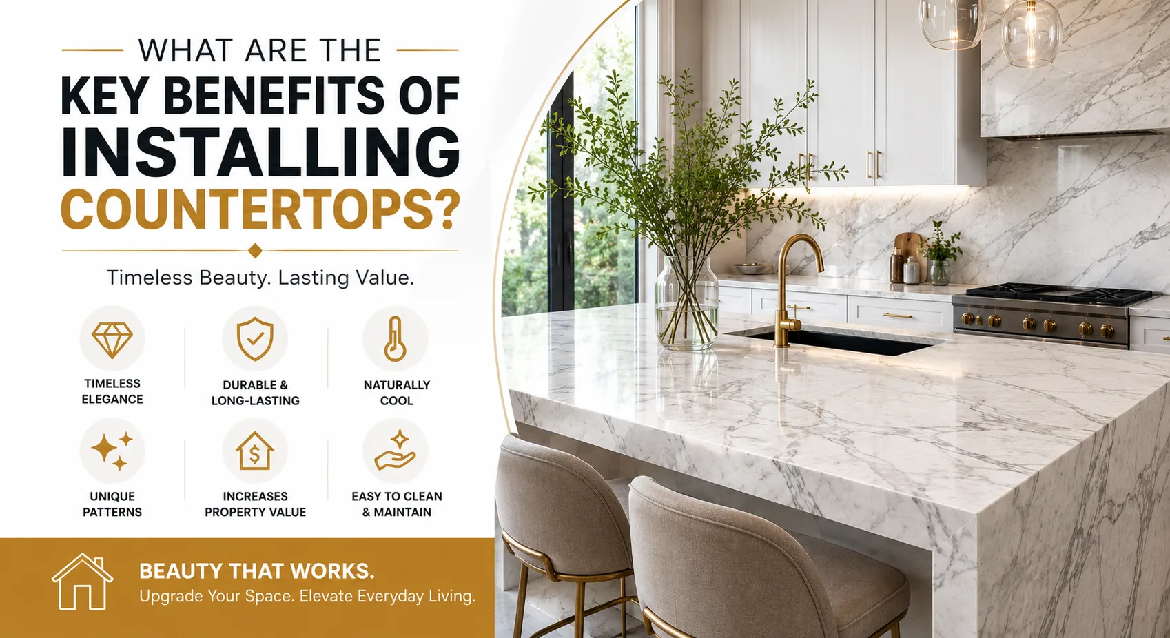 What Are the Key Benefits of Installing Marble Countertops?