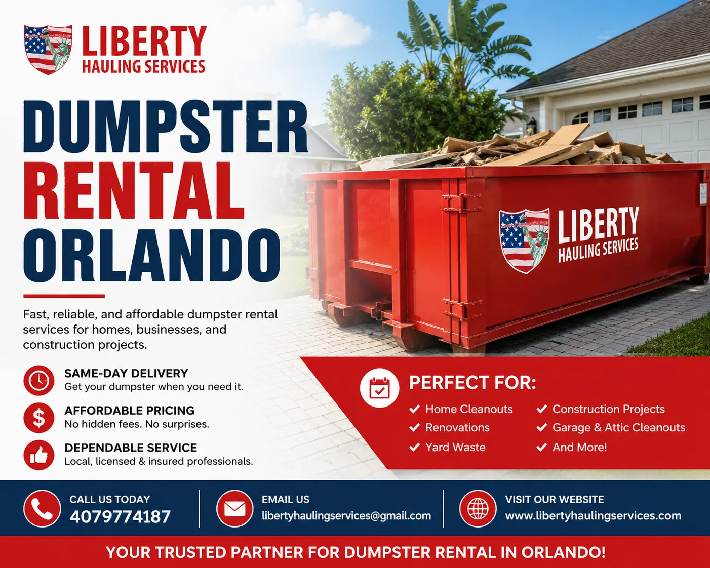 Roofing Dumpster Rental Orlando for Efficient Project Cleanup