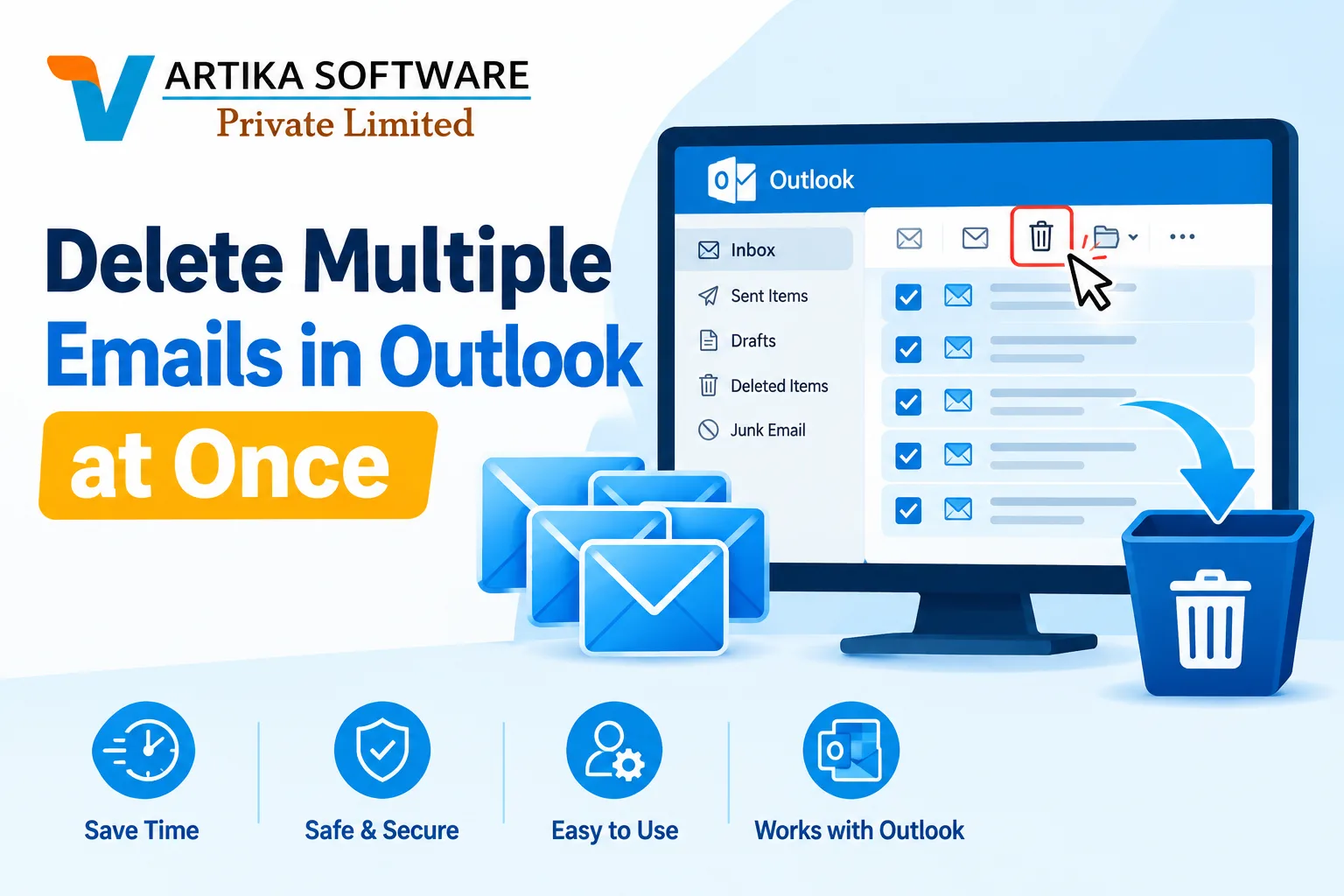 Delete multiple emails in Outlook at once
