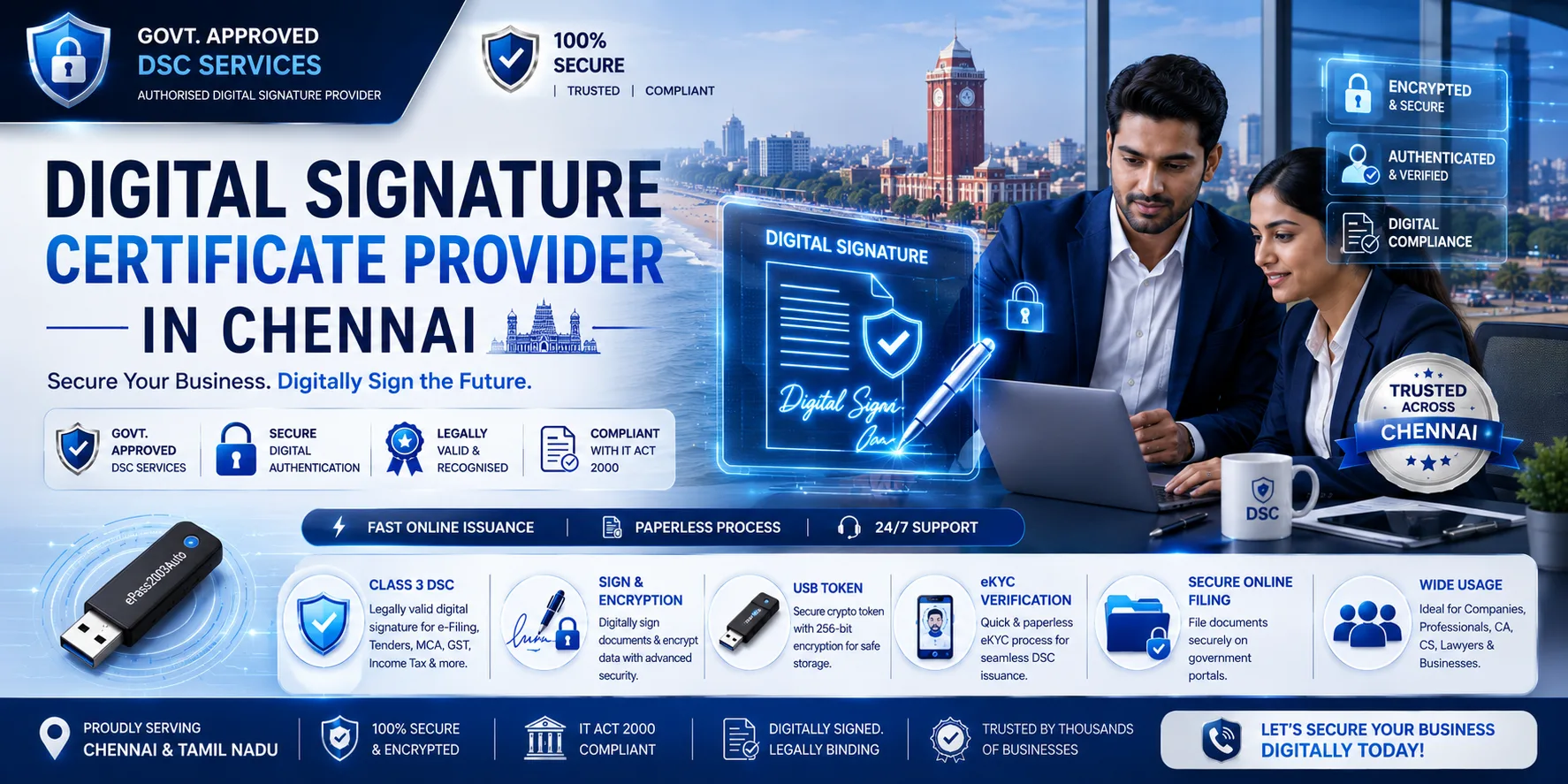 Get Your Digital Signature Certificate from a Reliable Provider in Chennai