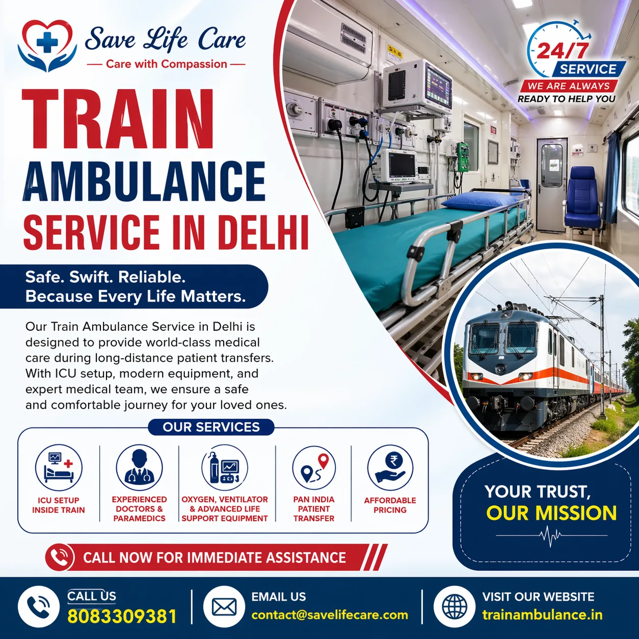 Step-by-Step Process of Booking a Train Ambulance in Delhi