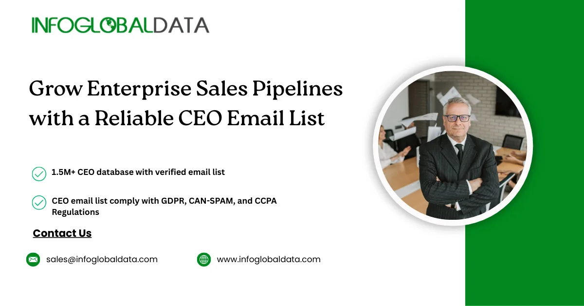 Fix Low Engagement Rates with a Verified CEO Email List from InfoGlobalData