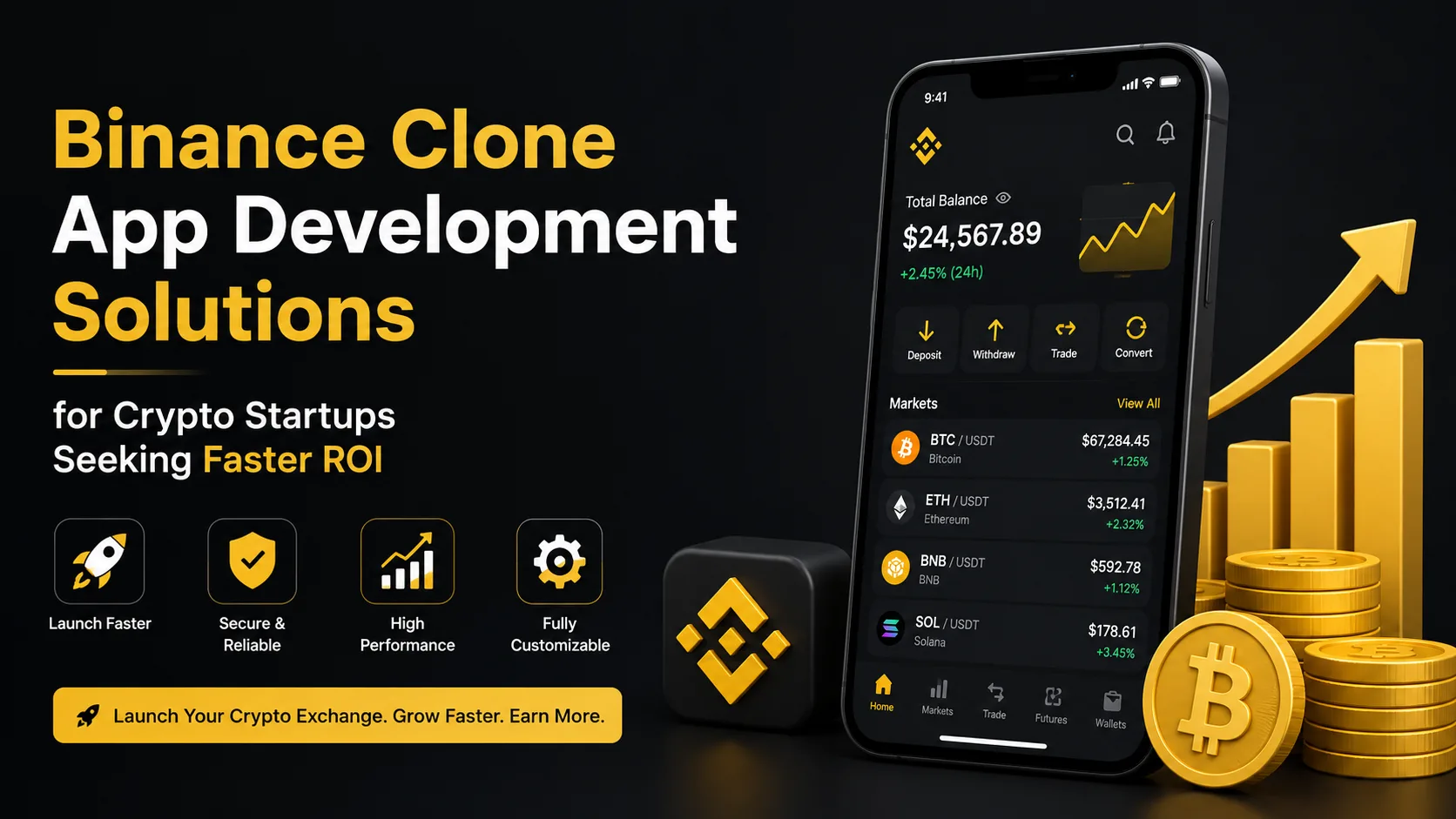 Binance Clone App Development Solutions for Crypto Startups Seeking Faster ROI