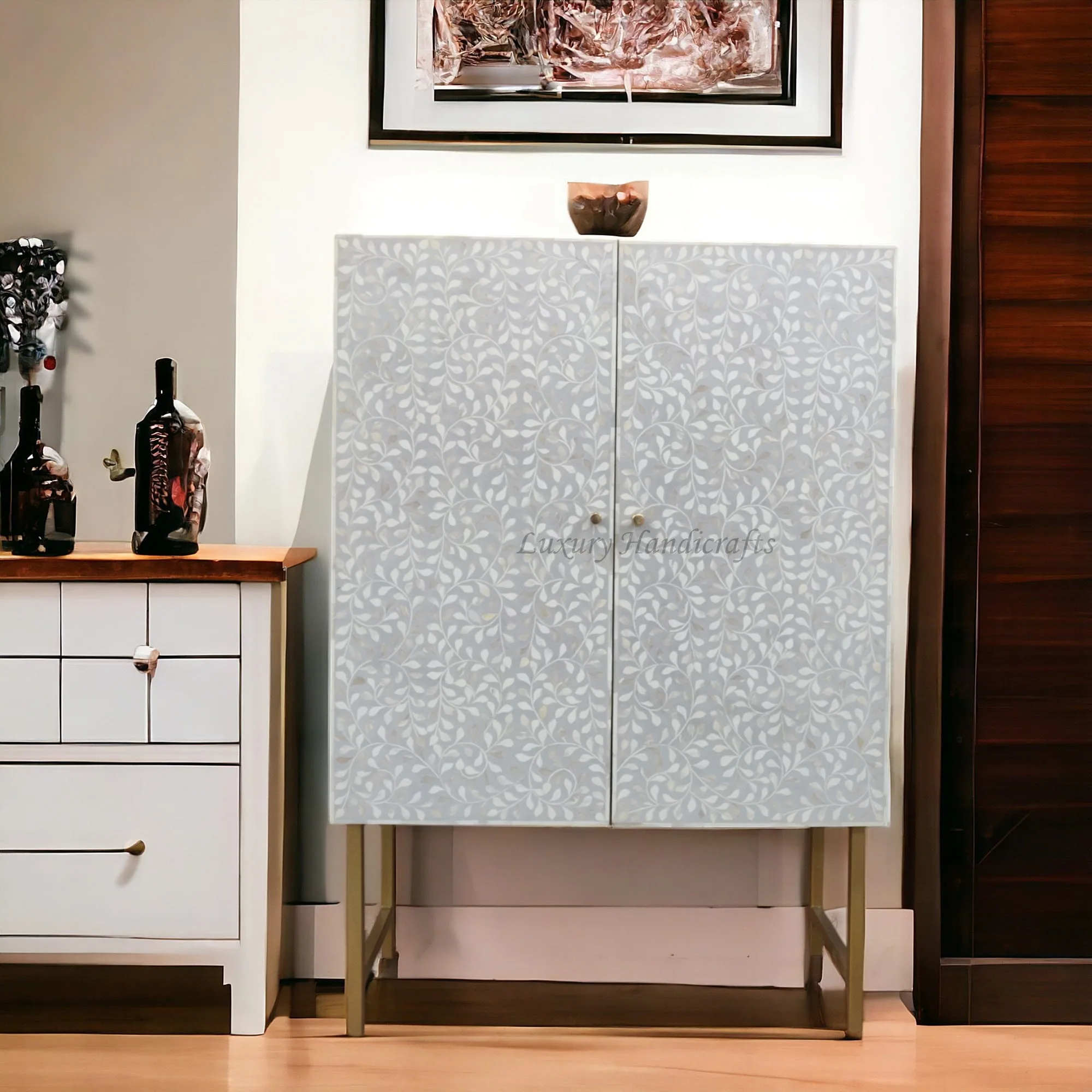 The Soul of My Living Room: Why I Traded Flat-Pack for a Bone Inlay Bar Cabinet?