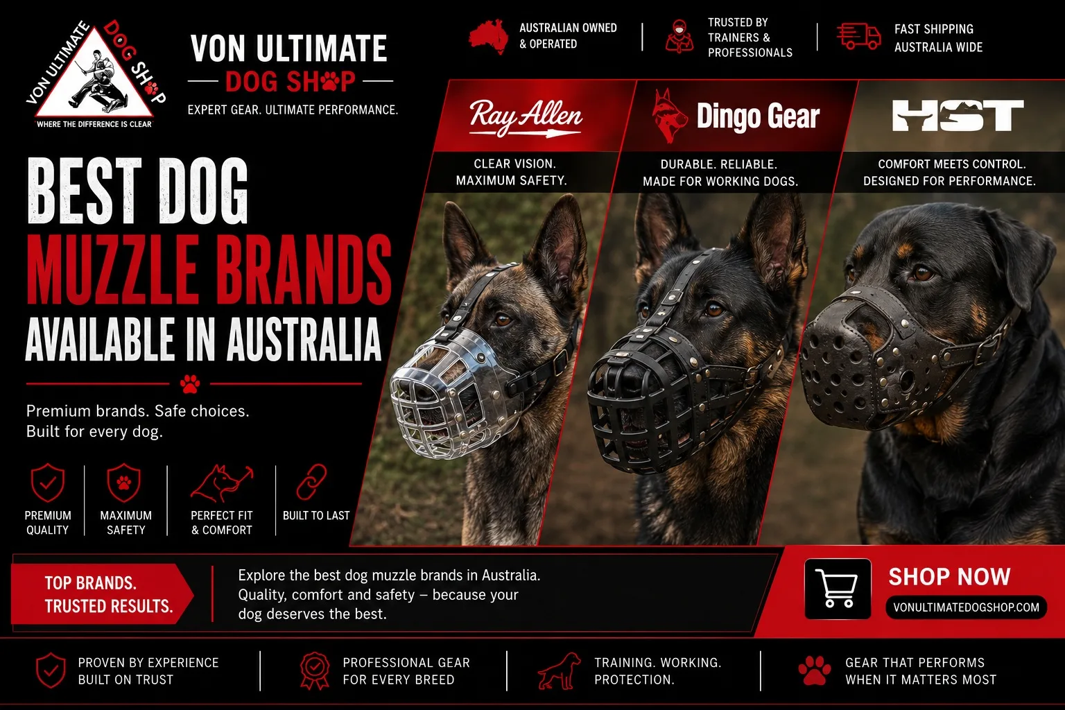 Best Dog Muzzle Brands Available in Australia