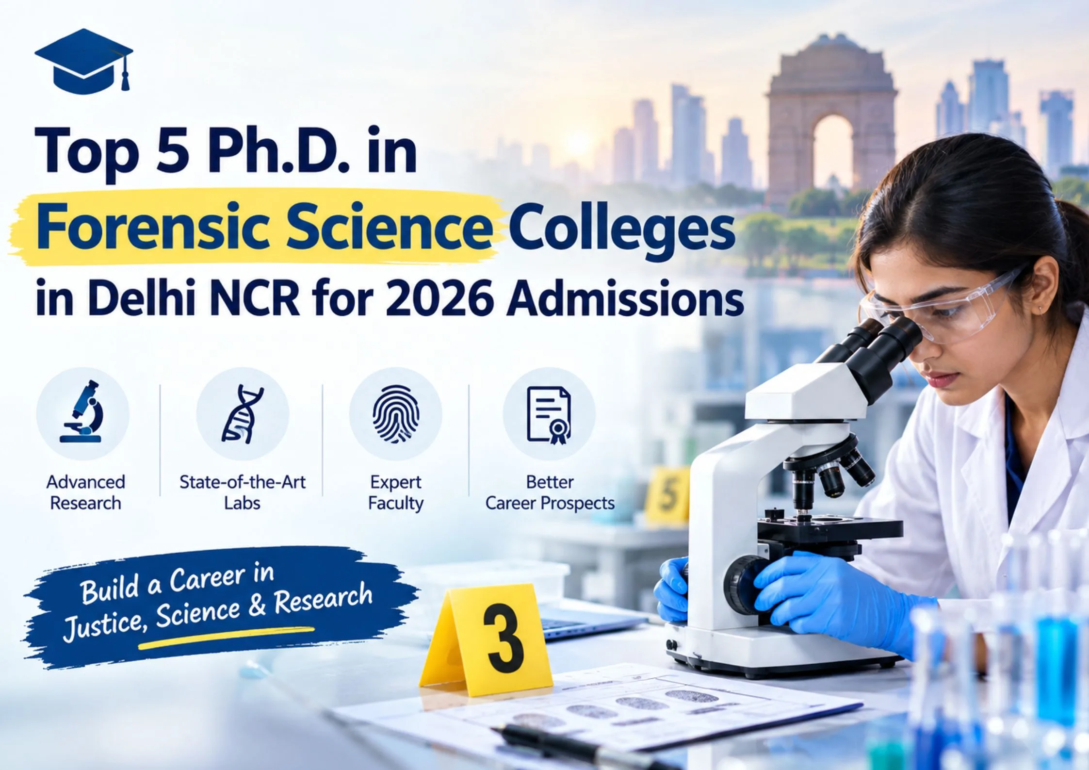 Top 5 Ph.D. in Forensic Science Colleges in Delhi NCR for 2026 Admissions