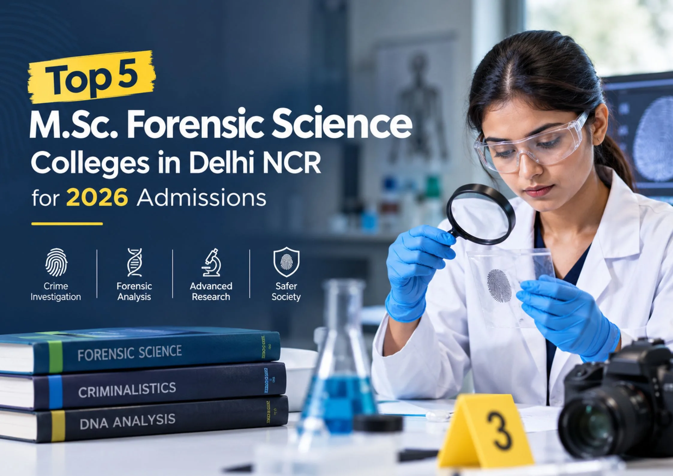 Top 5 M.Sc. Forensic Science Colleges in Delhi NCR for 2026 Admissions