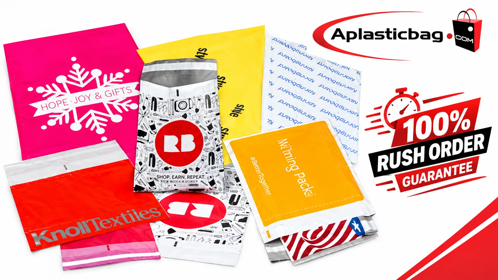 Custom Plastic Shopping Bags for Wholesale Retail Packaging