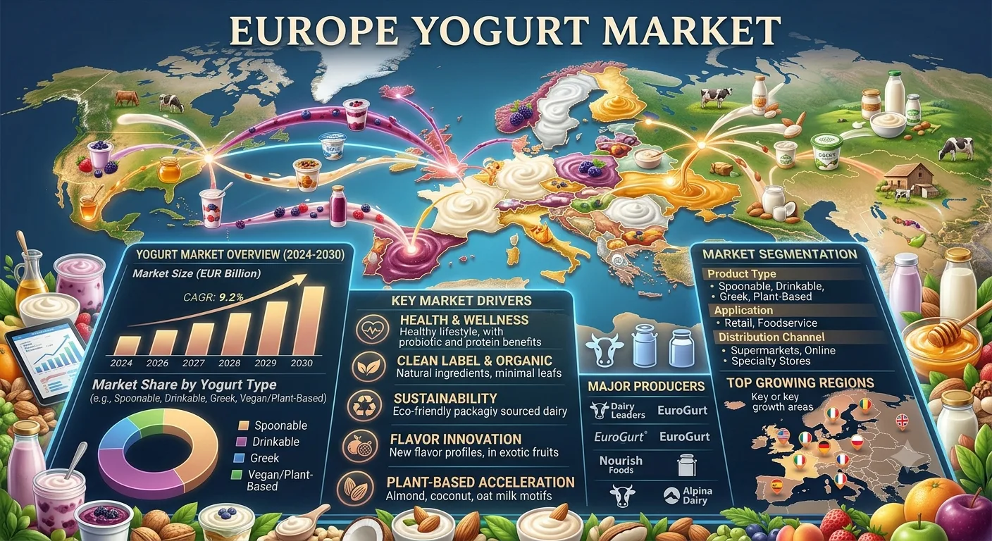 Europe Yogurt Market 2026 | Worth USD 52.7 Billion by 2034