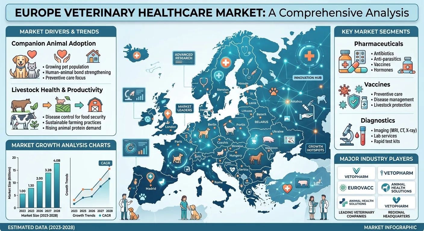 Europe Veterinary Healthcare Market 2026 | Worth USD 3.90 Billion by 2034