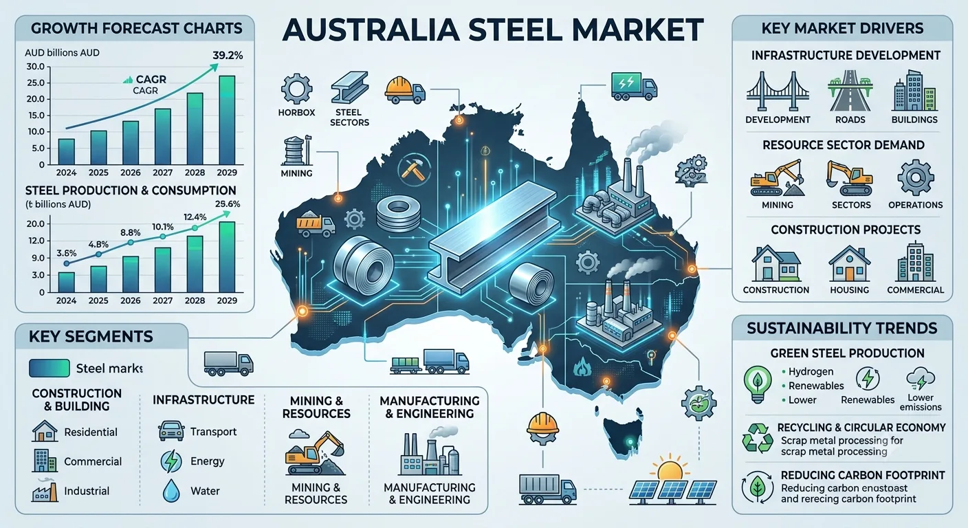 Australia Steel Market 2026 | Worth USD 26.6 Billion by 2034