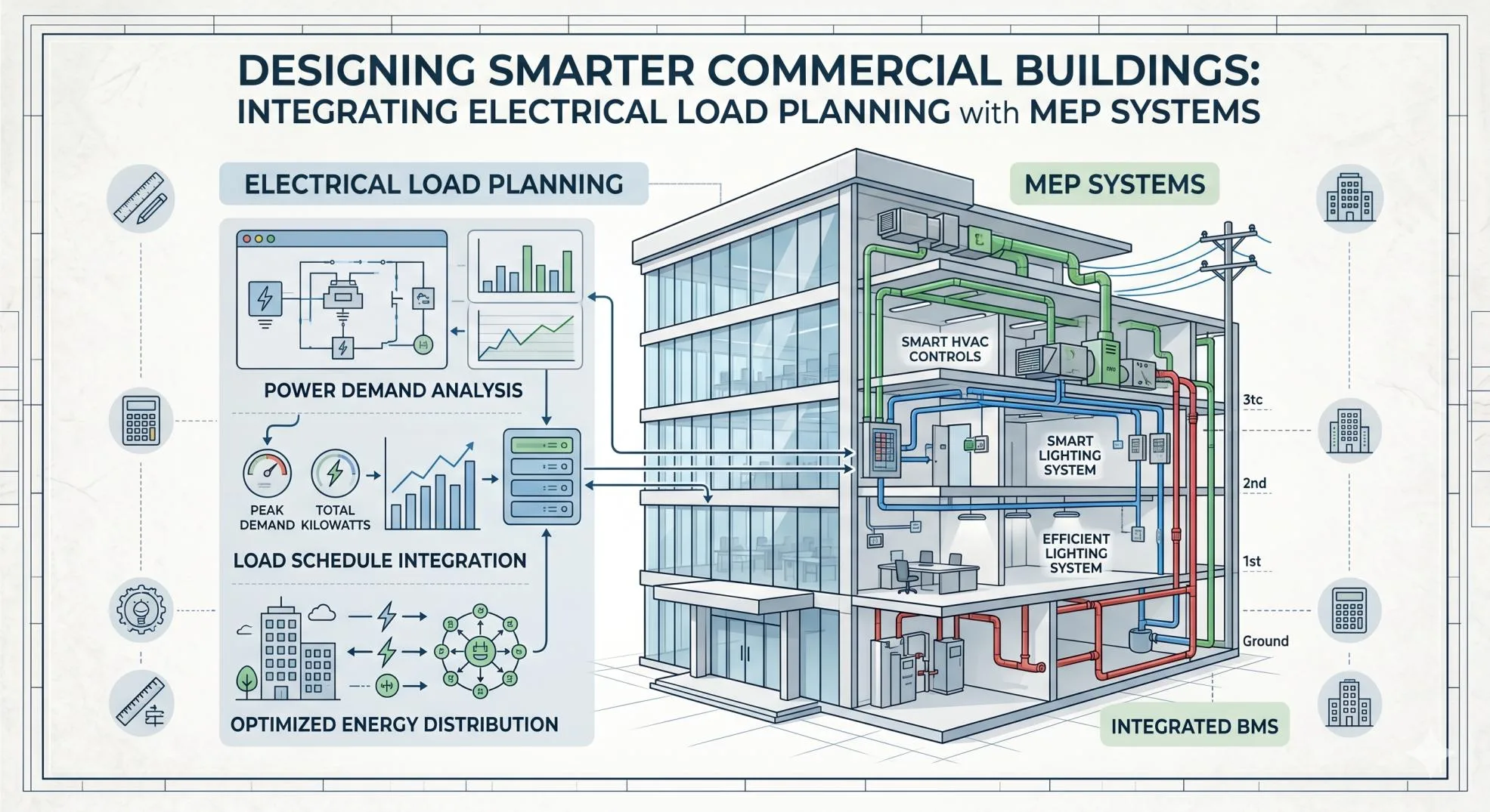 Designing Smarter Commercial Buildings: Integrating Electrical Load Planning with MEP Systems