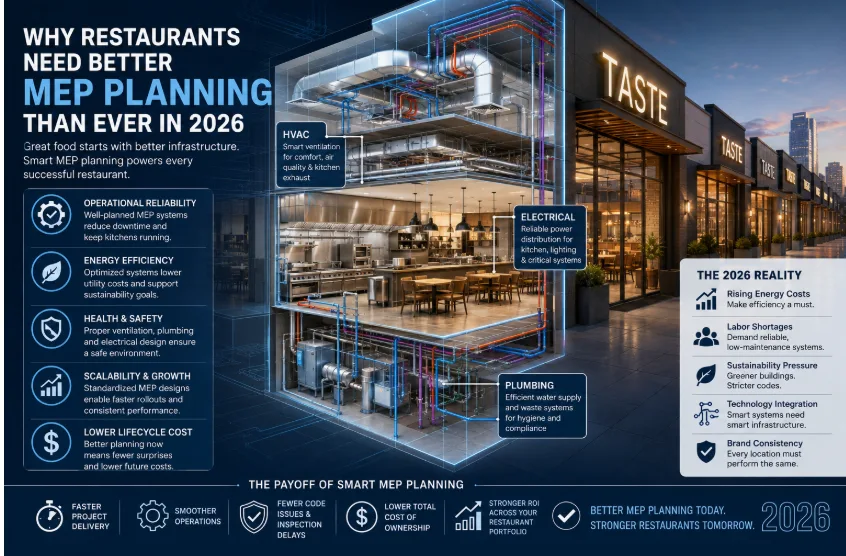 Why Restaurants Need Better MEP  Planning Than Ever in 2026