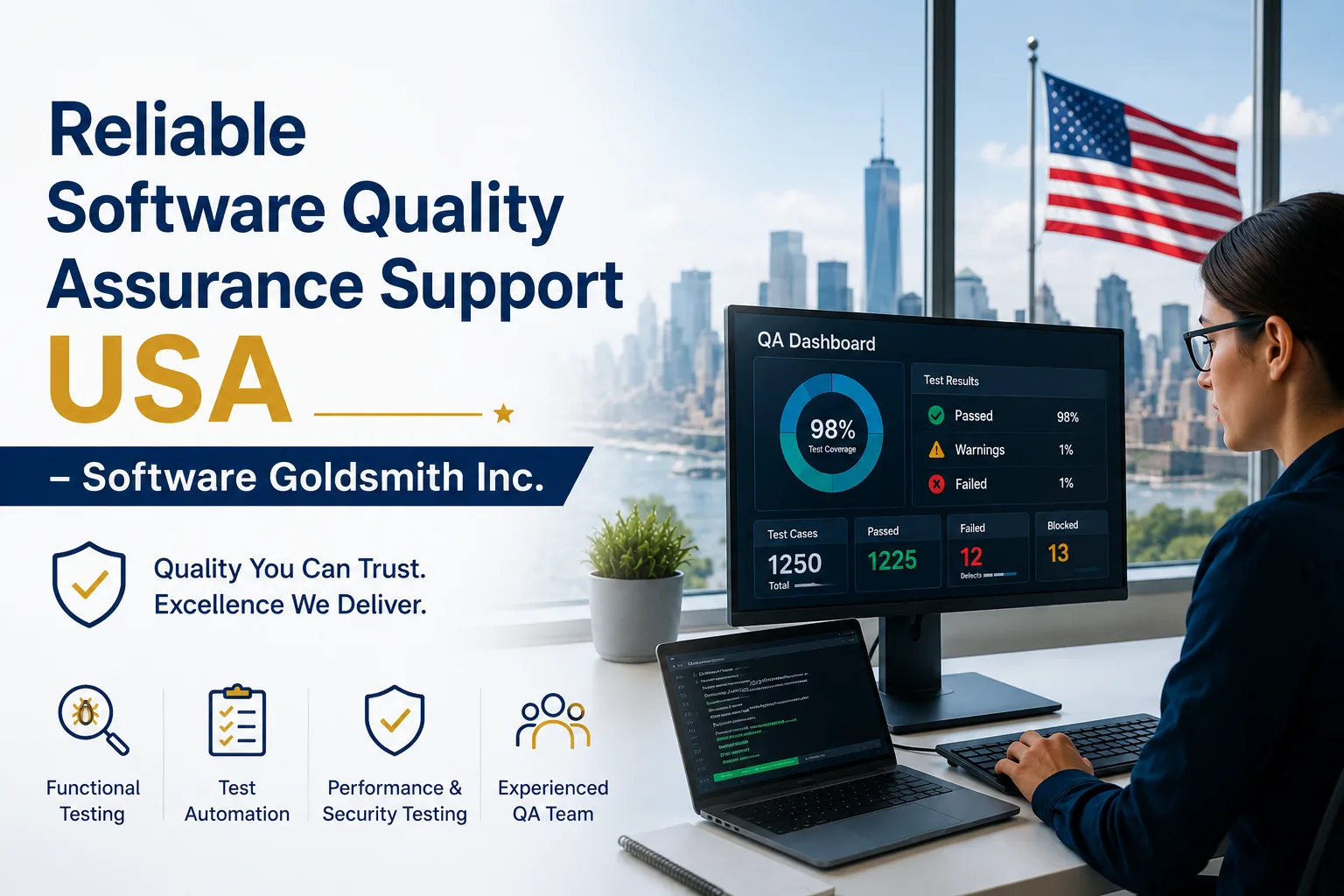 Reliable Software Quality Assurance Support USA – Software Goldsmith Inc