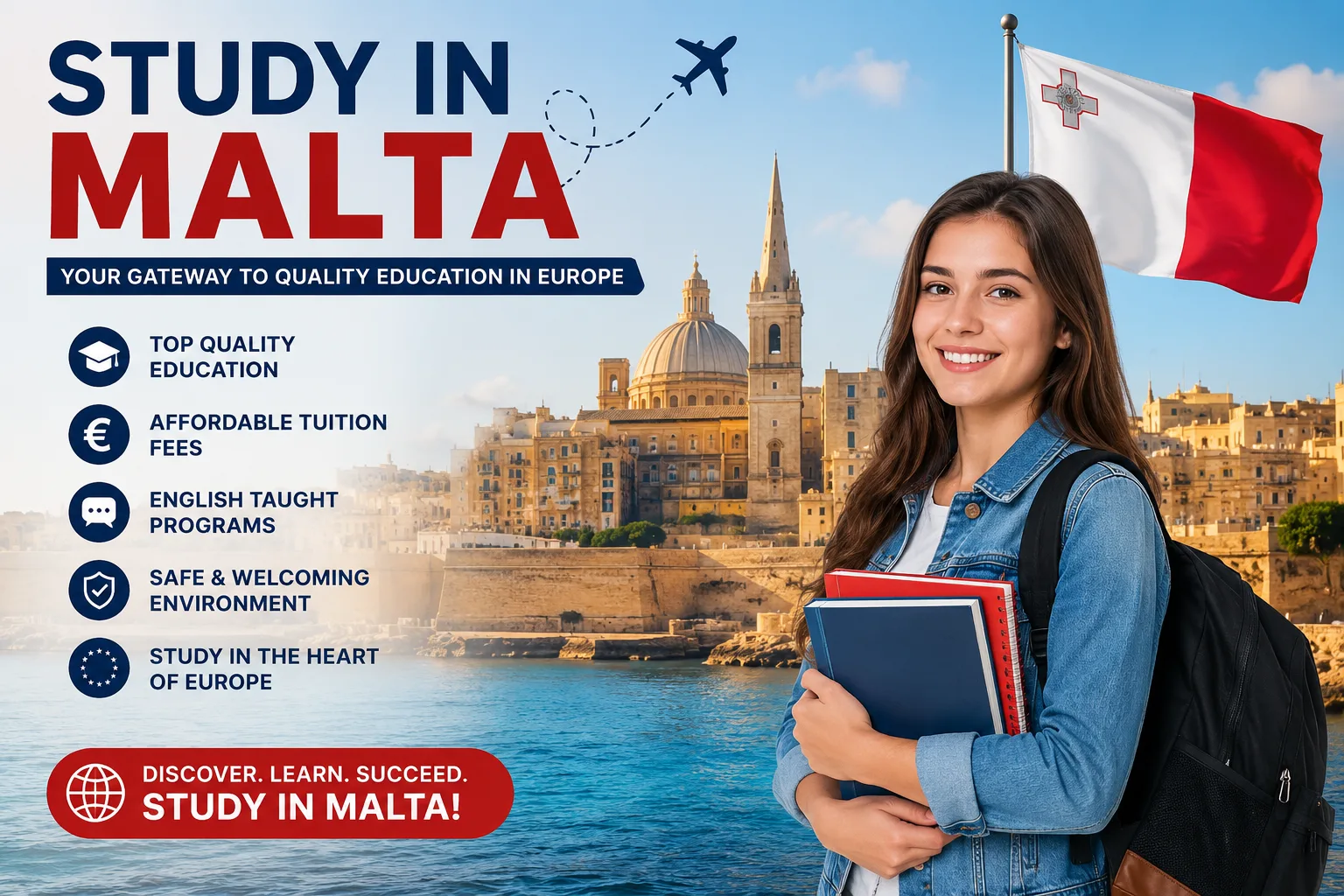 Study in Malta: Explore Various Courses, Costs, and Types of Visa