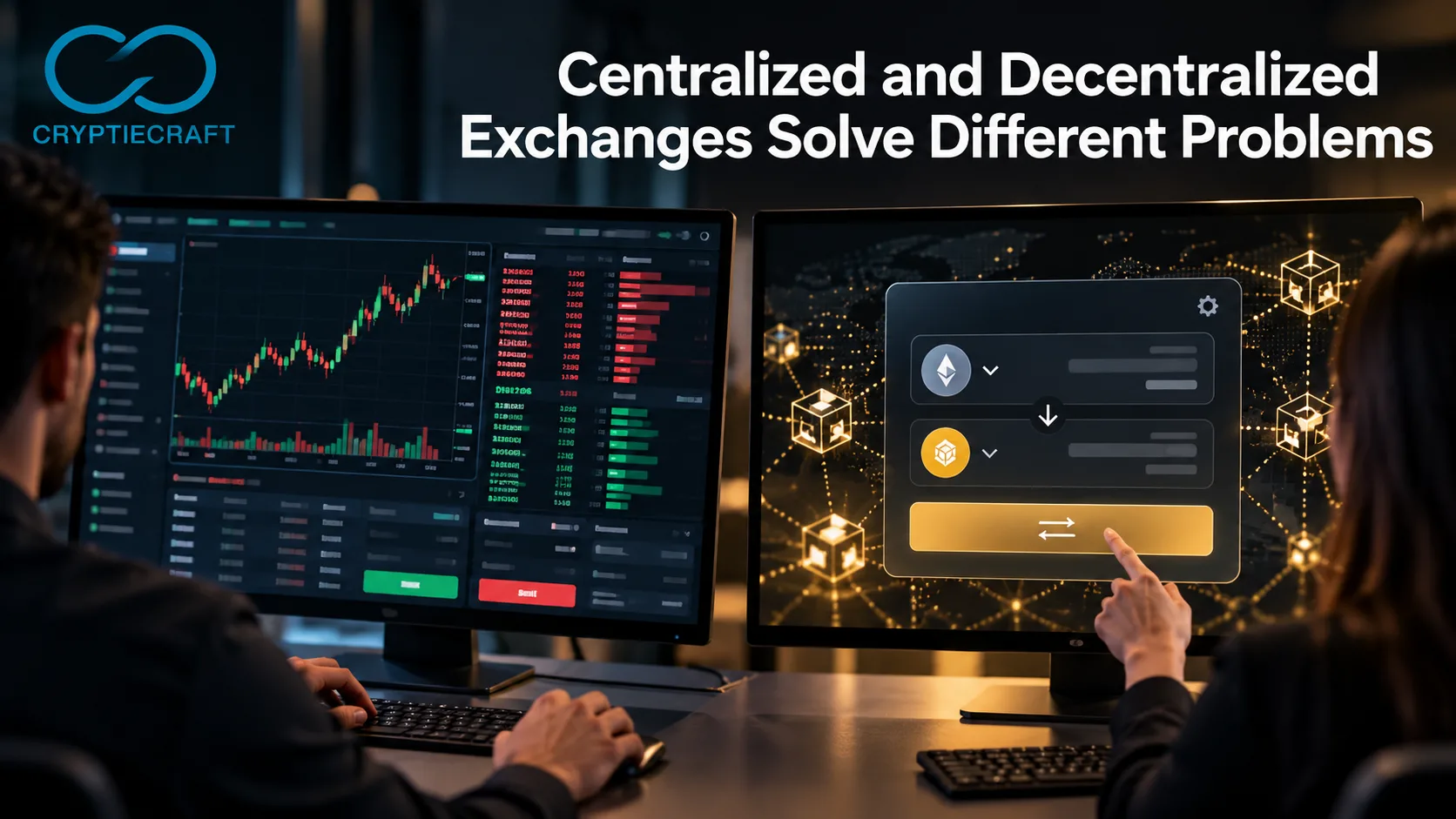 Centralized and Decentralized Exchanges Solve Different Problems