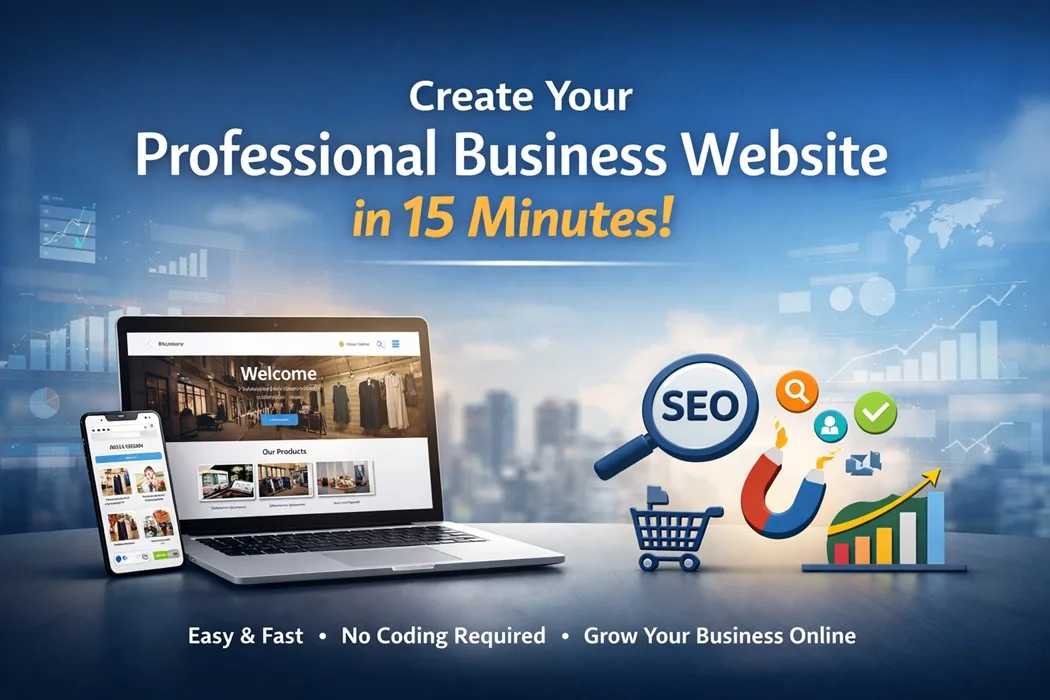 Professional Business Website in 15 Minutes – Grow Your Business Online - IndiaBizzness.net