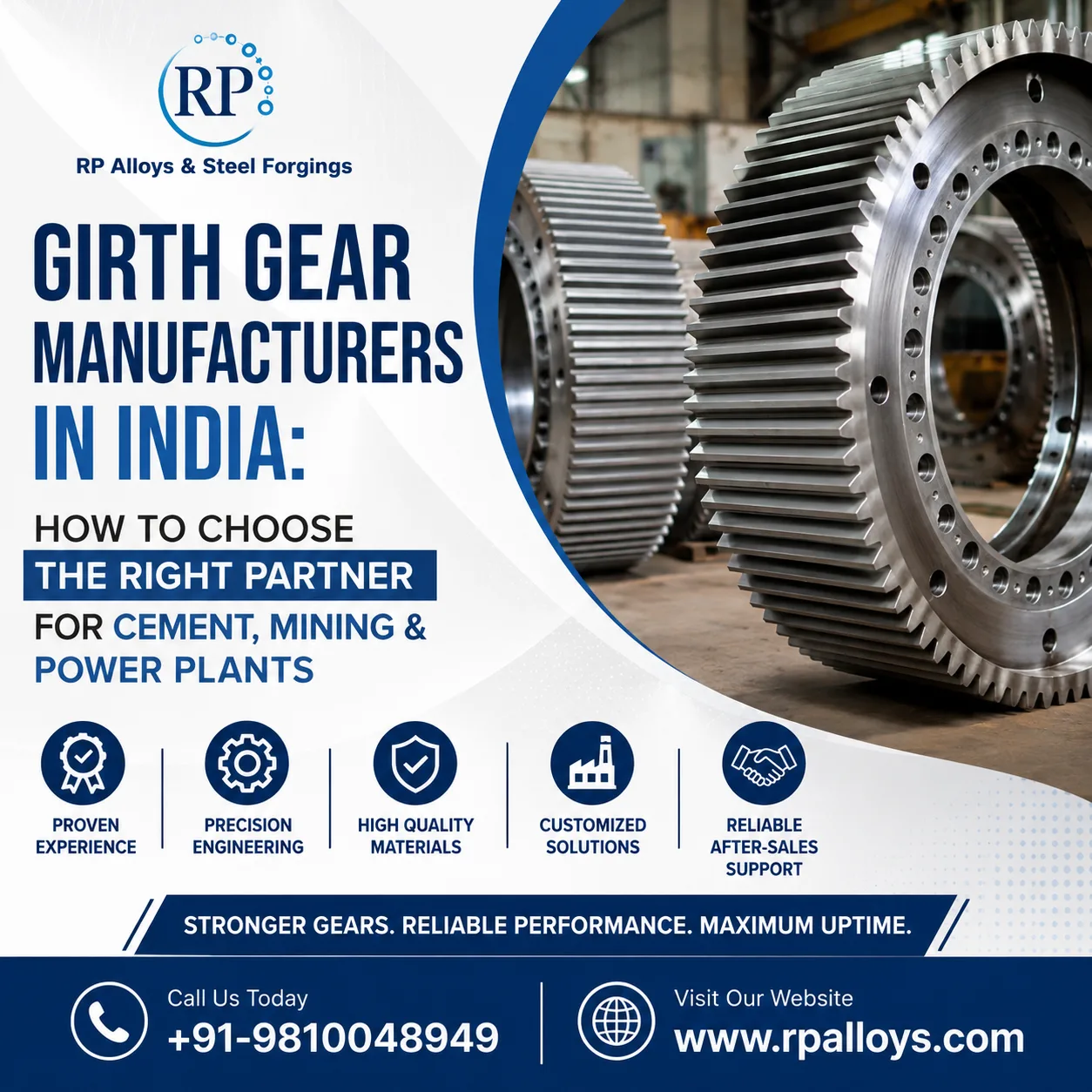 Girth Gear Manufacturers in India: How to Choose the Right Partner for Cement, Mining & Power Plants