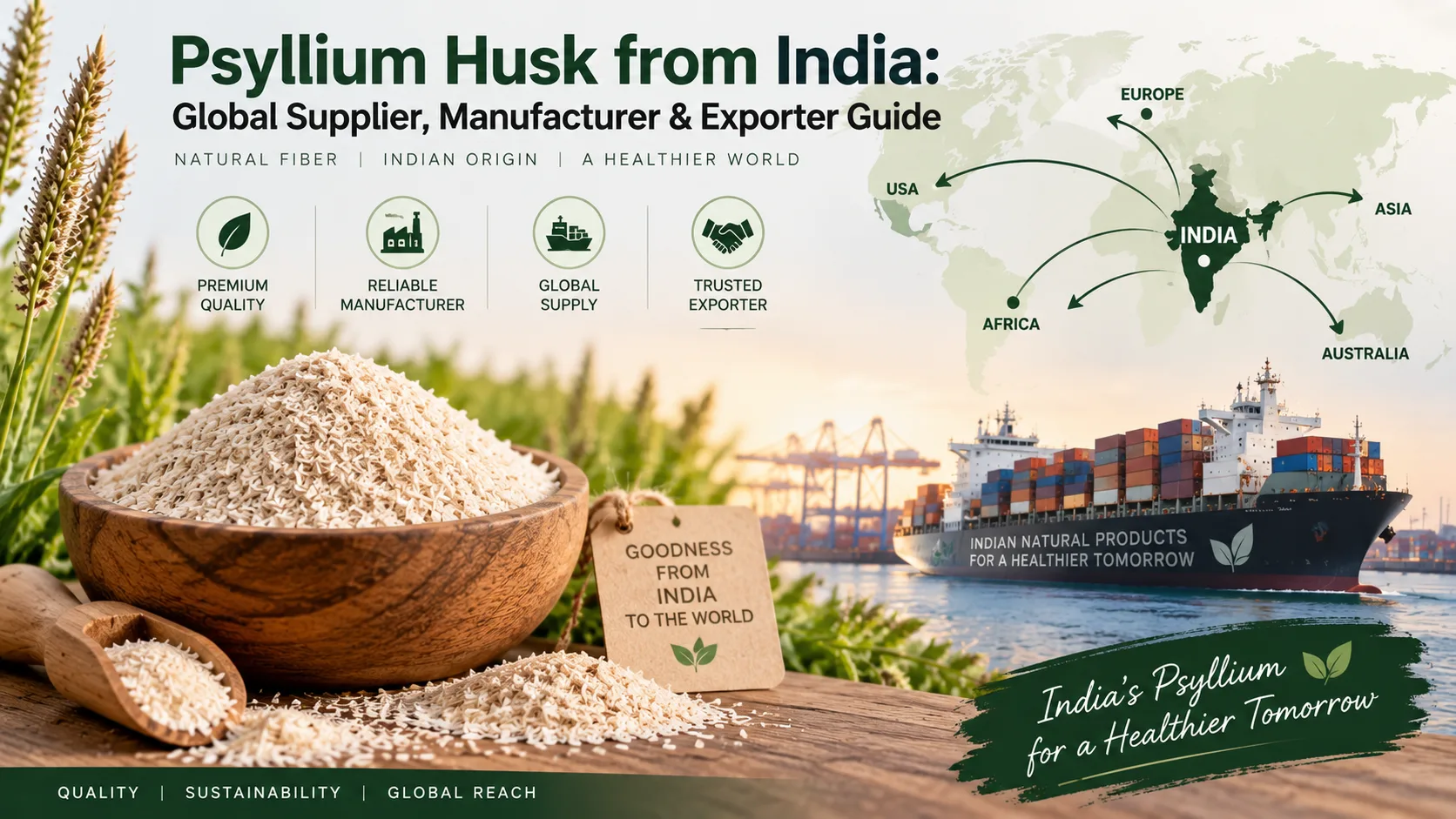Global Psyllium Husk Supplier & Exporter from India | Gayatri Psyllium Industries