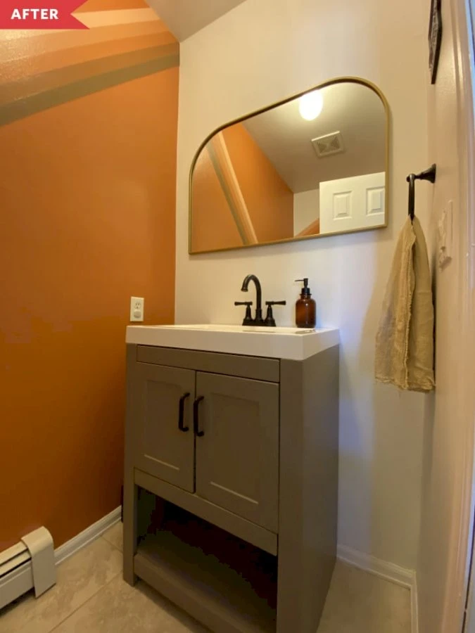 Before and After: A Groovy, Statement-Making Redo for a Stark White Bathroom