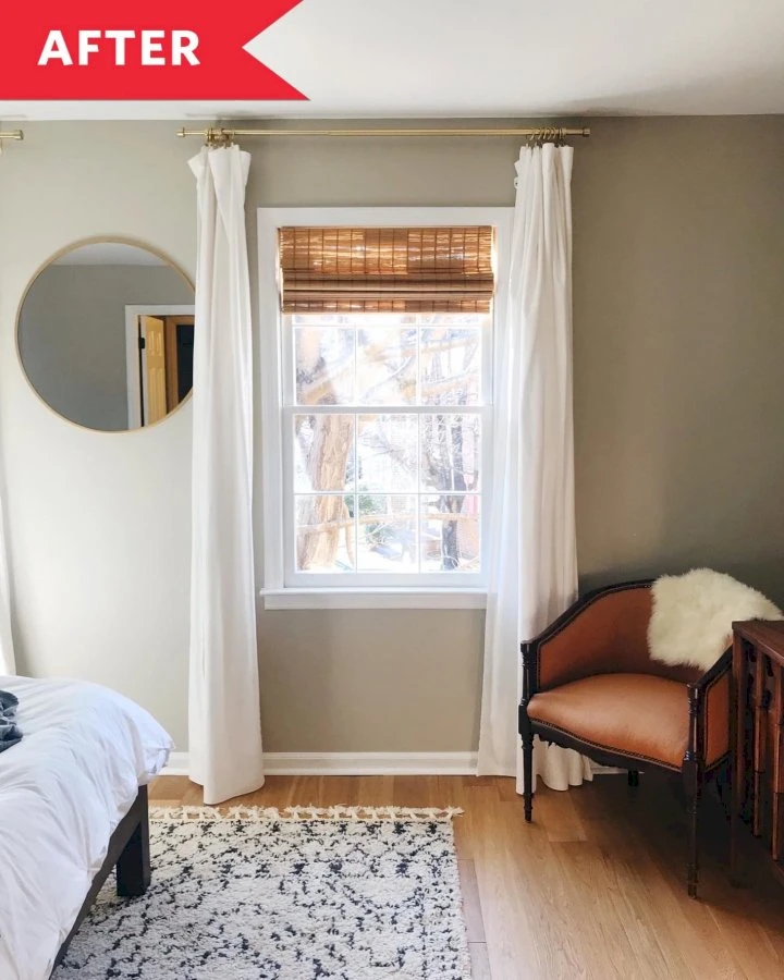 Before and After: This $1,500 Bedroom Reno Looks Boutique Hotel-Level Fancy