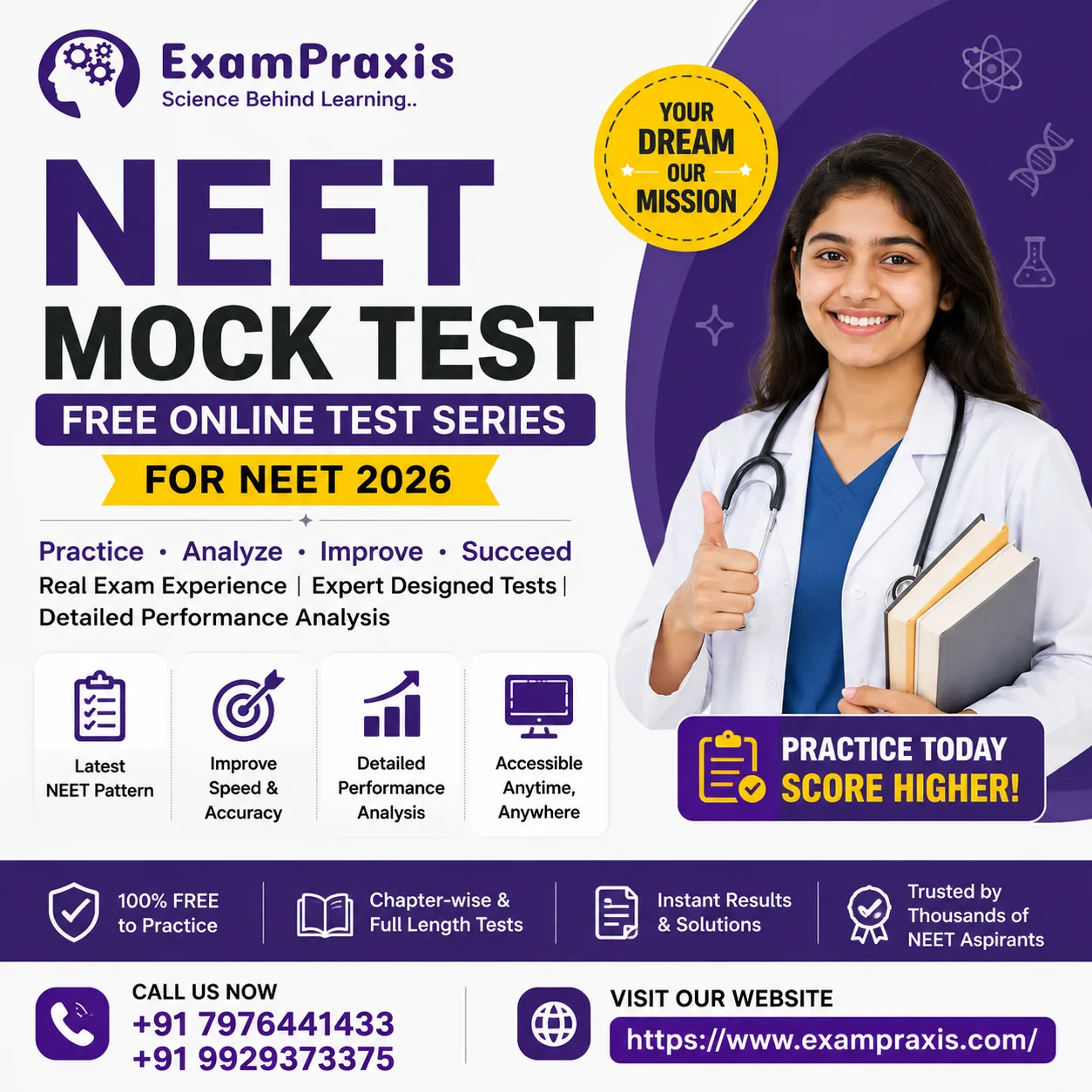 NEET Mock Test – Free Online Test Series For NEET 2026