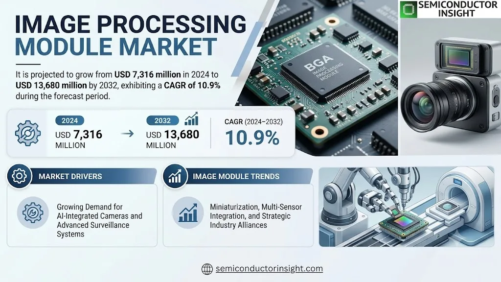 What is the projected market size and CAGR of the Image Processing Module Market from 2026 to 2034?