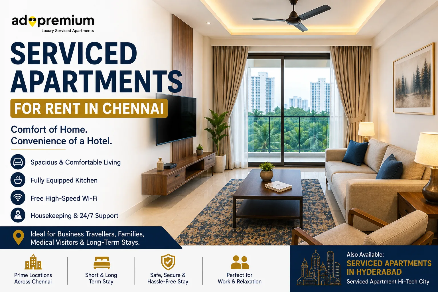 Serviced Apartments for Rent in Chennai: A Comfortable Choice for Short and Long Stays