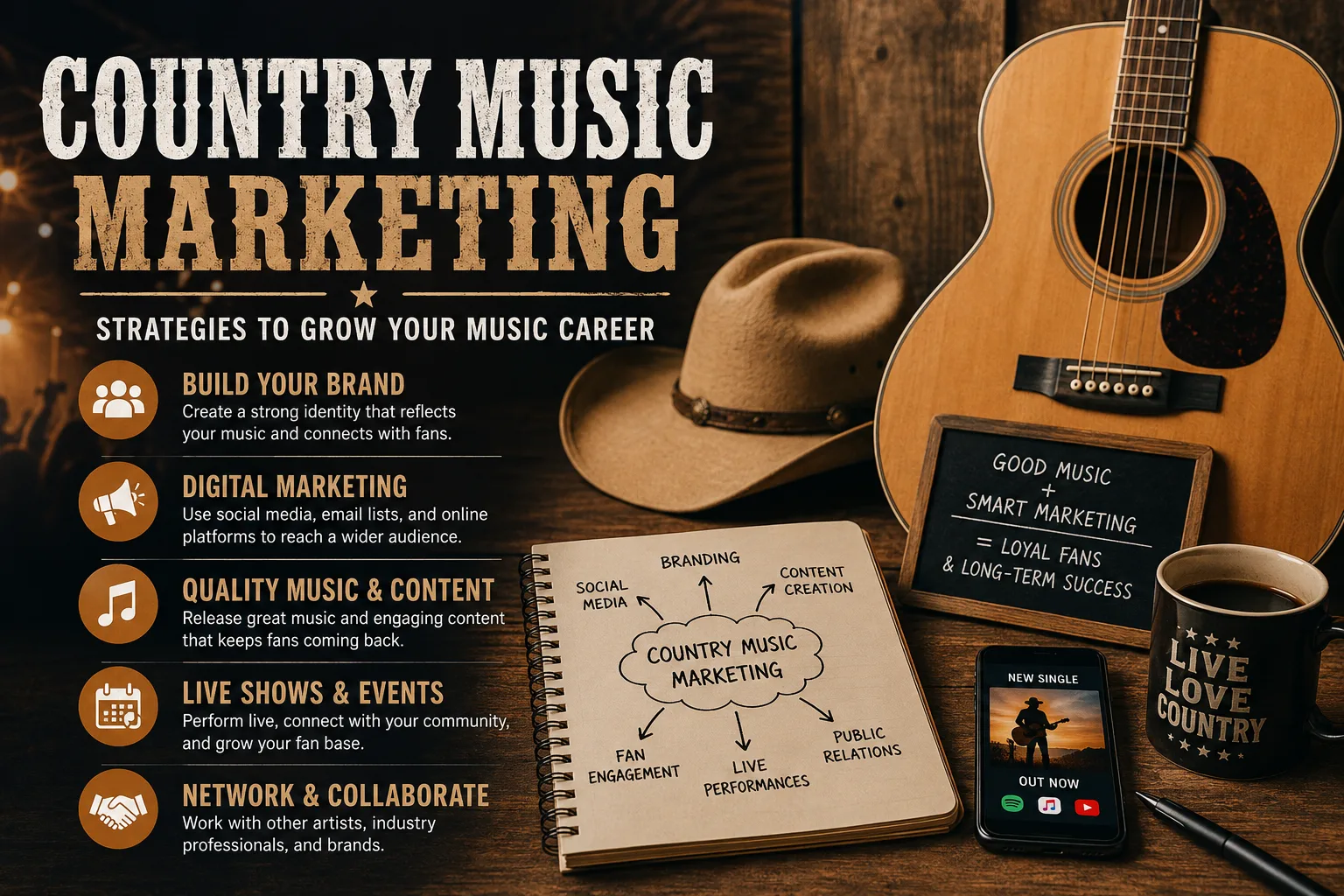 Music Promotion for Country Artists: A Complete Guide to Growing Your Audience