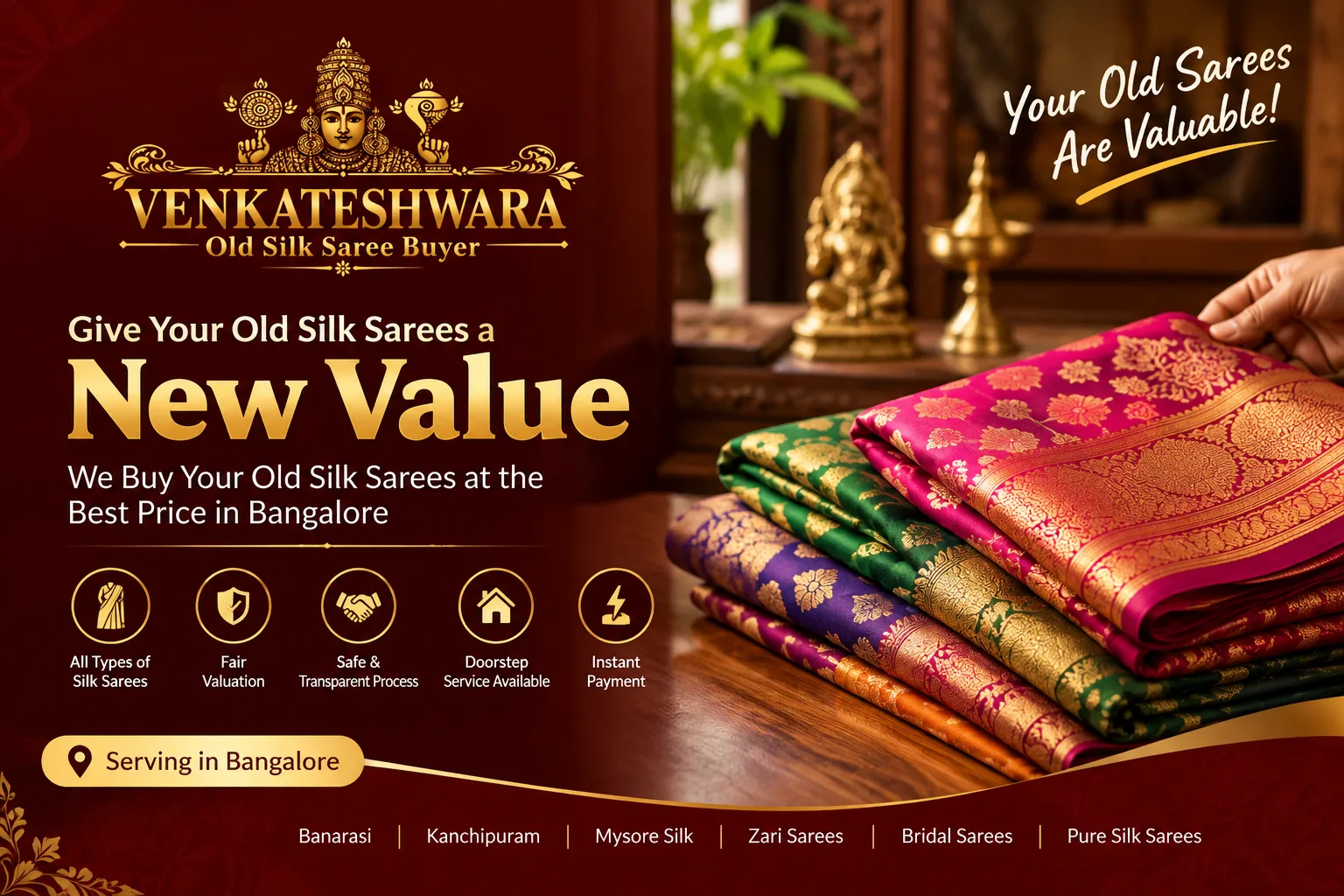 Banaras Saree Buyer Bangalore: Sell Old Silk Sarees at a Fair Value