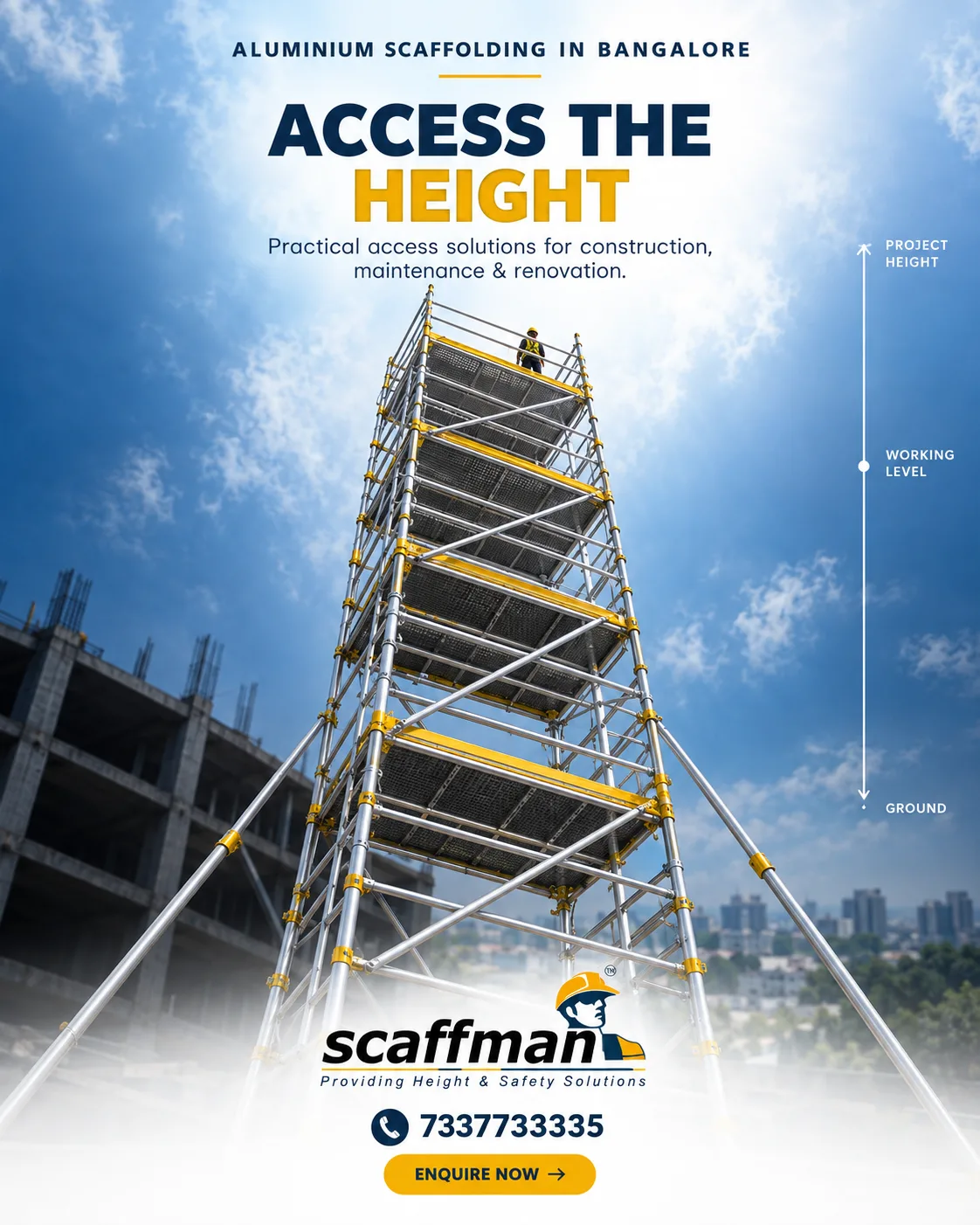 Planning Elevated Work Safely Aluminium Scaffolding Options for Bangalore Projects