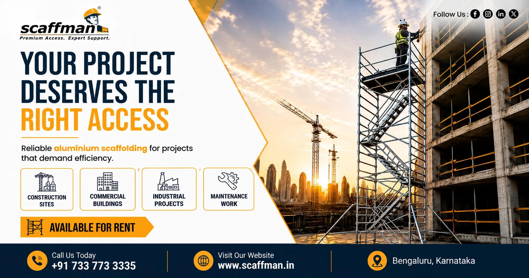 Choosing Reliable Aluminium Scaffolding Solutions for Construction and Maintenance Projects in Bangalore