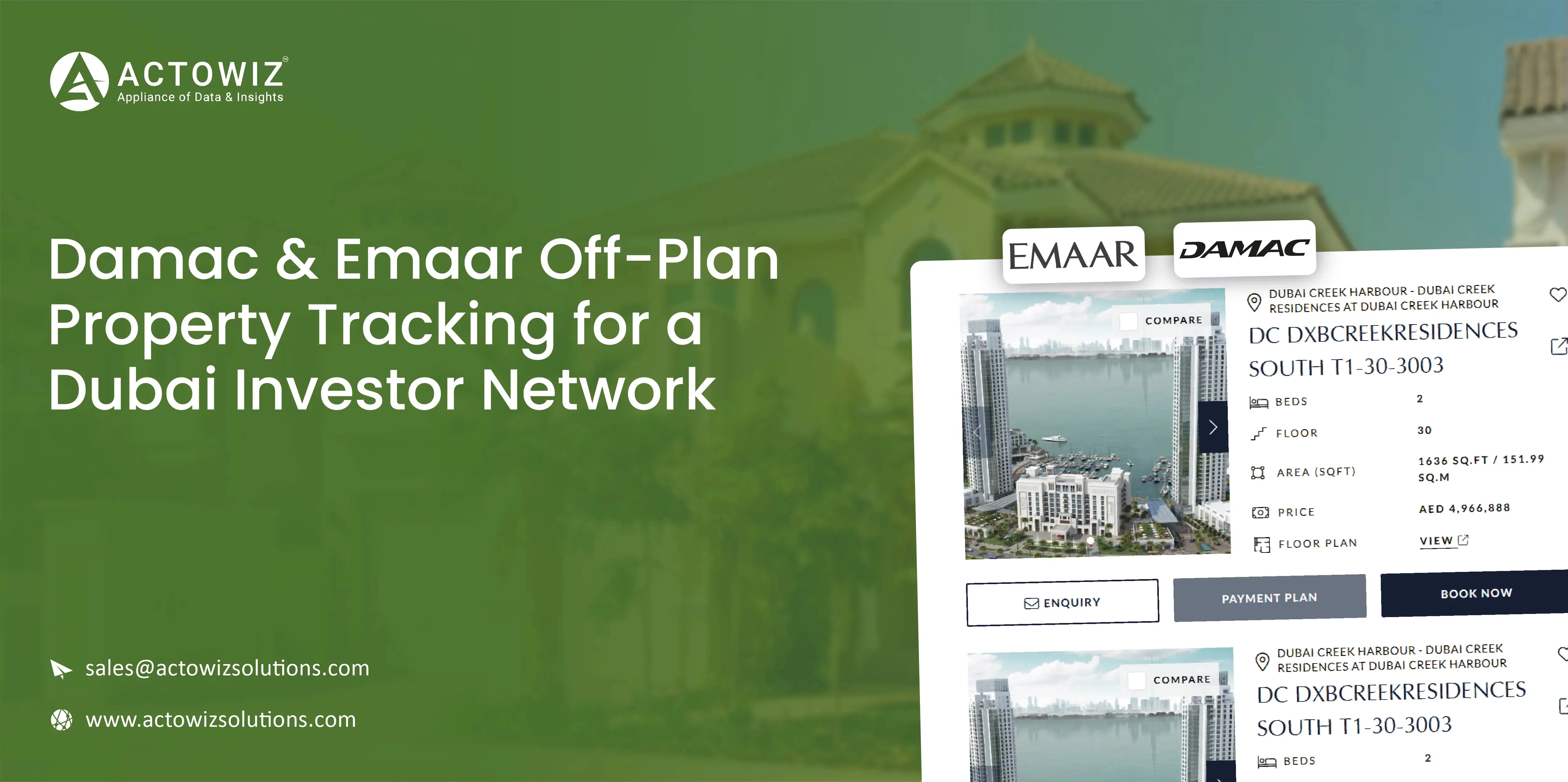 Damac & Emaar Off-Plan Property Tracking Dubai UAE | Actowiz